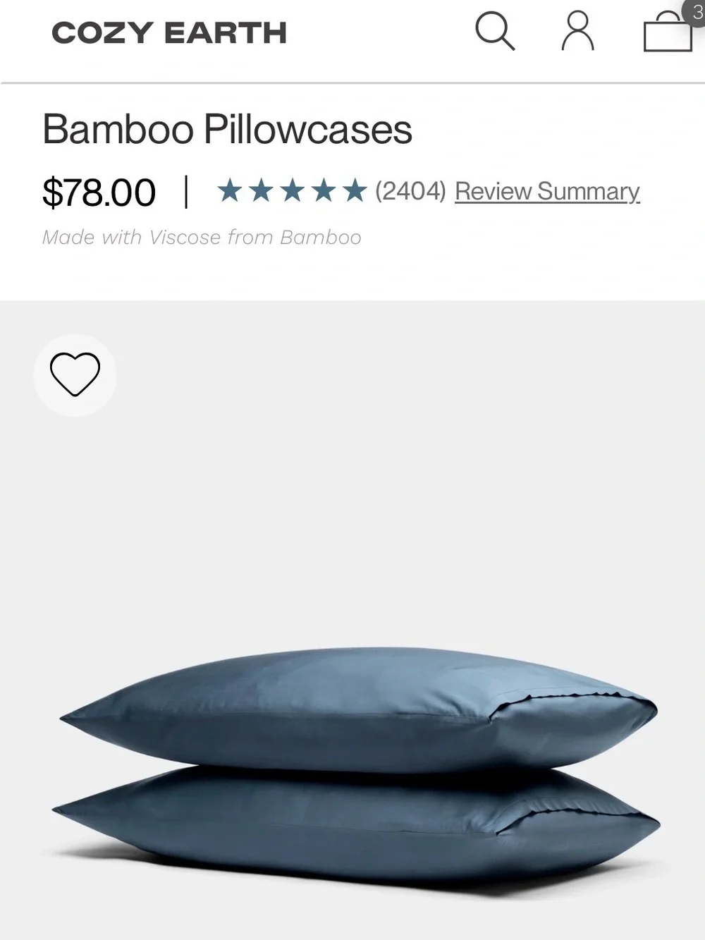 Bamboo Pillowcases in Slate Blue
